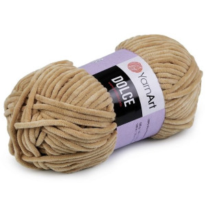 Włóczka Chenille Dolce 100g - Beżowa