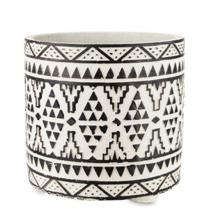 Osłonka na kwiaty ceramiczna biała H: 16 cm