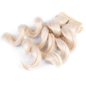 Włosy Dla Lalek Kręcone Blond 25 Cm