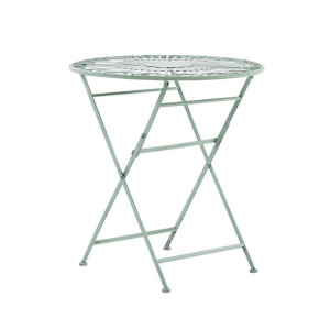 Stolik ogrodowy metalowy ø 70 cm zielony TRENTO