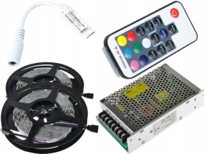 ZESTAW 600LED RGB Wodoodporny 10m Pilot Radiowy