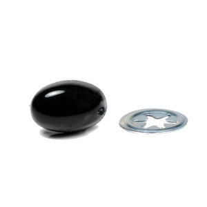 Nos Plastikowy Owalny Czarny 12x18 Mm