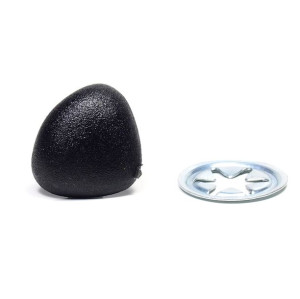 Nos Plastikowy Gładki Czarny 16x18 Mm