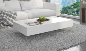 Stolik Pixel 90cm biały wysoki połysk