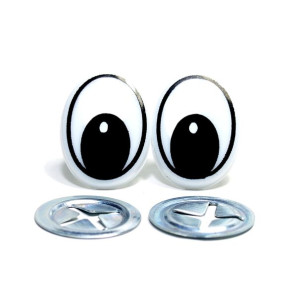 Oczy Elipsa Czarno-biała 20x15 Mm