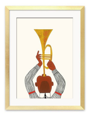 Obraz z grajkiem 33x43cm plakat w ramie
