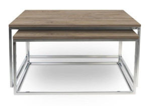 Zestaw stolików Glamour Edgrain Oak