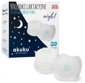 Akuku Wkładki Laktacyjne Night 20 szt