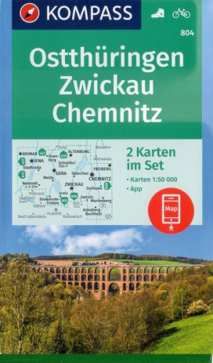 OSTTHURINGEN ZWICKAU 2 mapy turystyczne KOMPASS