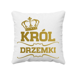 Król drzemki poduszka prezent dla niego dla śpiocha
