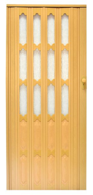 Drzwi Harmonijkowe Przesuwne Z Szybkami 007 86cm