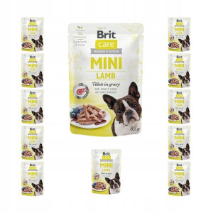 Pakiet Brit Care Adult Mini Lamb Fillets In Gravy Jagnięcina W Sosie 11x85