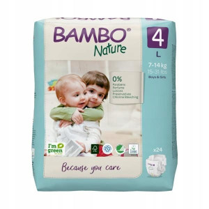 Pieluszki Bambo Nature maxi 4, 7-14kg 24szt