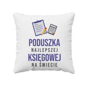Poduszka najlepszej księgowej na świecie prezent dla księgowej