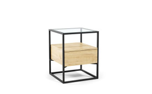 Szafka nocna LOFT Metal Szkło industrial szuflada
