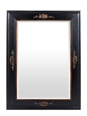 Lustro prostokąt kolor czarny drewno wys.112cm