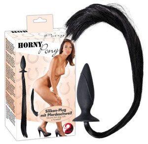 Korek analny z końskim ogonem Pony Whip Plug