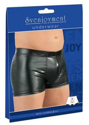 Bokserki wetlook z pierścieniem na penis XXL
