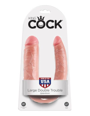 King Cock U-Shaped Large Podwójne dildo