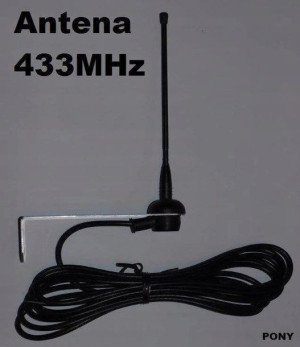 ANTENA 433 MHz z kablem do napędu DŁUGI kątownik