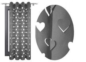 Zasłony 3d Wycinane Laserowo 140x250 Ażurowe Serca