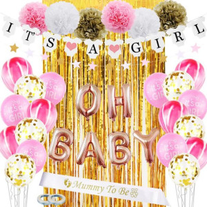 Zestaw balonów na Baby Shower- IT'S a Girl