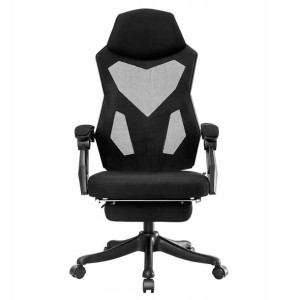 Ergonomiczny fotel biurowy zagłówek, podnóżek