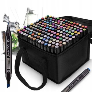 Markery alkoholowe TOUCHFIVE PRO dwustronne 168szt