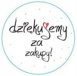 Ozdobne naklejki okrągłe Dziękujemy za zakupy 500s