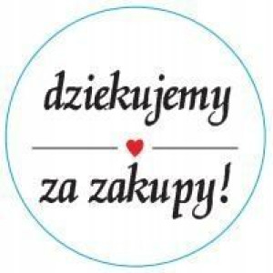 Ozdobne naklejki okrągłe Dziękujemy za zakupy 500s