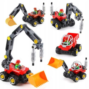Klocki konstrukcyjne 5w1 (42 klocki + 5 kart)