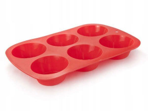 Silikonowa forma na muffiny 6d 27,5*18 cm, RED Cul