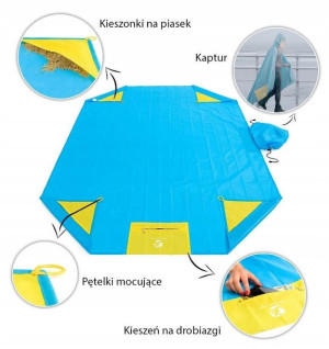 Wodoodporny koc piknikowy przeciwdeszczowy