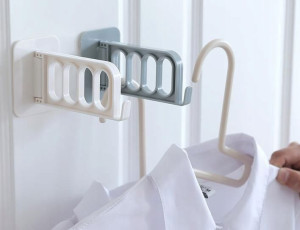 Ruchomy organizer na wieszaki – szary