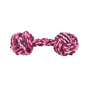 Trixie DENTAFUN ZABAWKA SZNUR HANTEL dla psa 20 cm 220 g RÓŻOWY