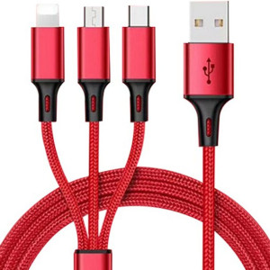 Kabel Ładowarka 3w1 Do Iphone Micro Usb Typ-c