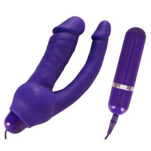 Podwójne Dildo WIBRATOR PENIS Z WIBRACJĄ I PILOTEM