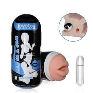 Masturbator Z Wibratorem Sex In A Can Niebieski