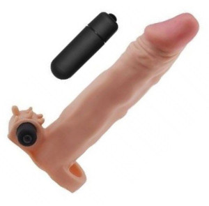 Nakładka na Penisa +5CM Wibrator STYM ŁECHTACZKI