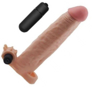 Nakładka Na Penisa +5cm Wibrator Stym Łechtaczki