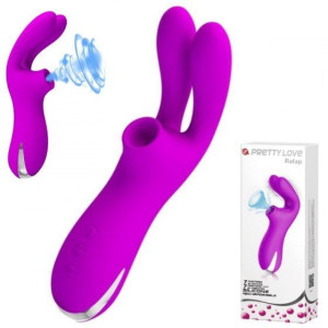 Wibrator Z Fukncją Ssania Sex Masażer Dildo 2x