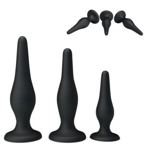 3x Korek Analny PLUG Zestaw 8,5cm 11,5cm 13cm
