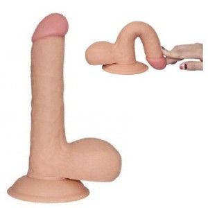 Dildo Penis Z PZYSSAWKĄ 18cm moszna żołądź