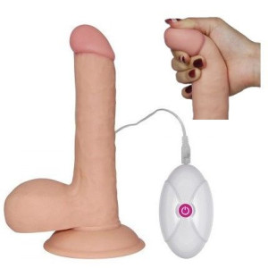 Dildo Penis z Przyssawką i Pilotem SEX MASAŻER