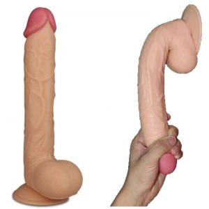 Dildo Penis Z PRZYSSAWKĄ 25,5cm REALISTYCZNE ŻYŁY