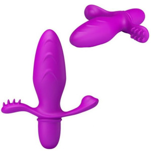 Wibrator 2w1 Waginalno Anlny dla Par Dildo 13cm