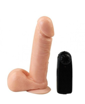 Dildo Penis z Wibracją 19,5cm Płynna Regulacja