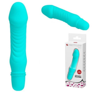 Wibrator Waginalno Analny Penis Dildo Anal 13,5cm turkusowy