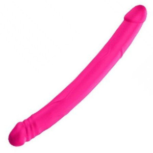 Dwustronne Dildo Maxi Penis 42cm Waginalno Analny Magenta