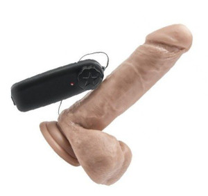 Dildo Wibrator Penis Z Przyssawką I Pilotem 18 Cm